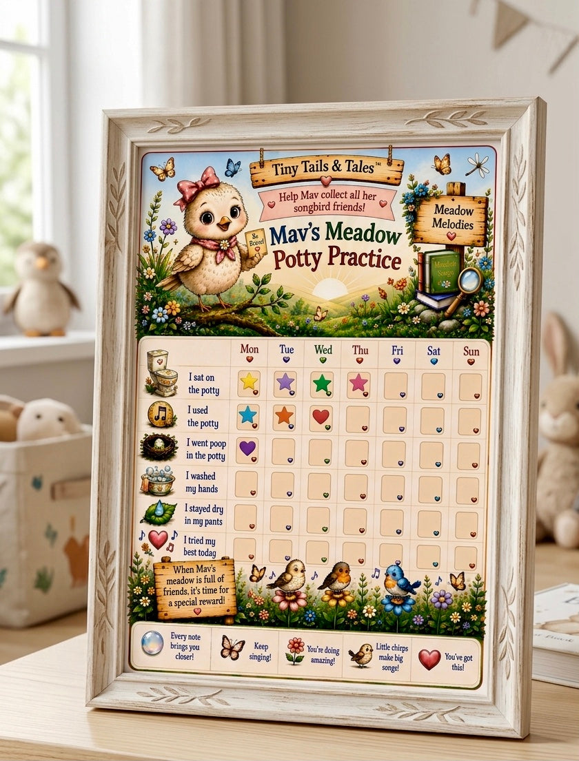 Mav’s Meadow Potty Practice™ | Printable Potty Chart PDF | Instant Digital Download